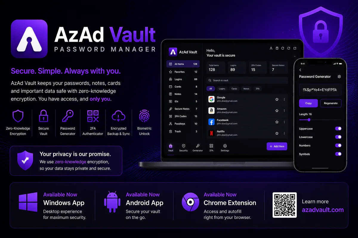 AzAd Vault Password Manager